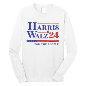 Harris Waltz 2024 For The People Cat Lady Kamala Harris Long Sleeve Shirt