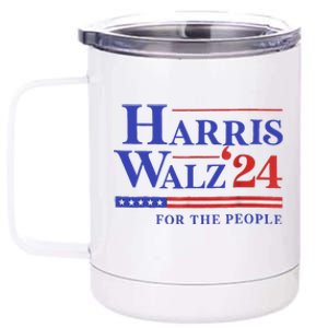 Harris Waltz 2024 For The People Cat Lady Kamala Harris 12 oz Stainless Steel Tumbler Cup