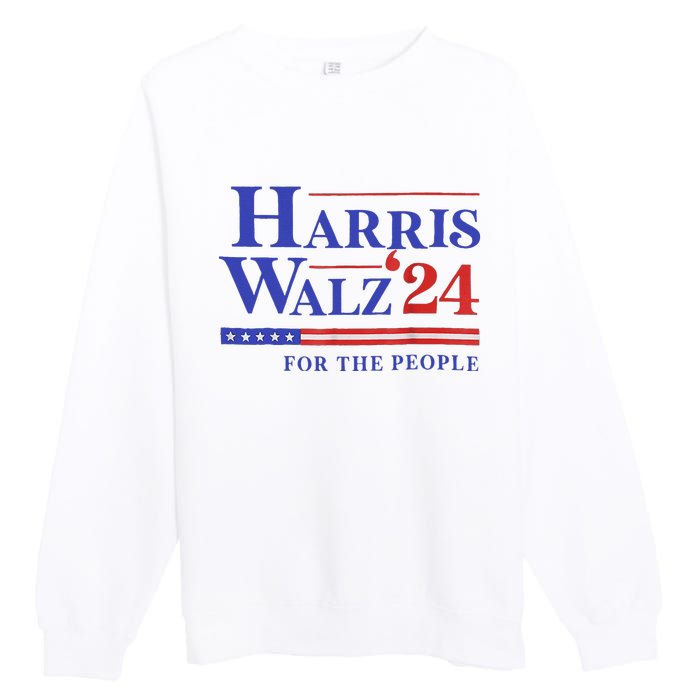 Harris Waltz 2024 For The People Cat Lady Kamala Harris Premium Crewneck Sweatshirt