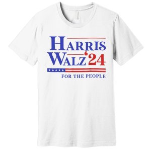 Harris Waltz 2024 For The People Cat Lady Kamala Harris Premium T-Shirt