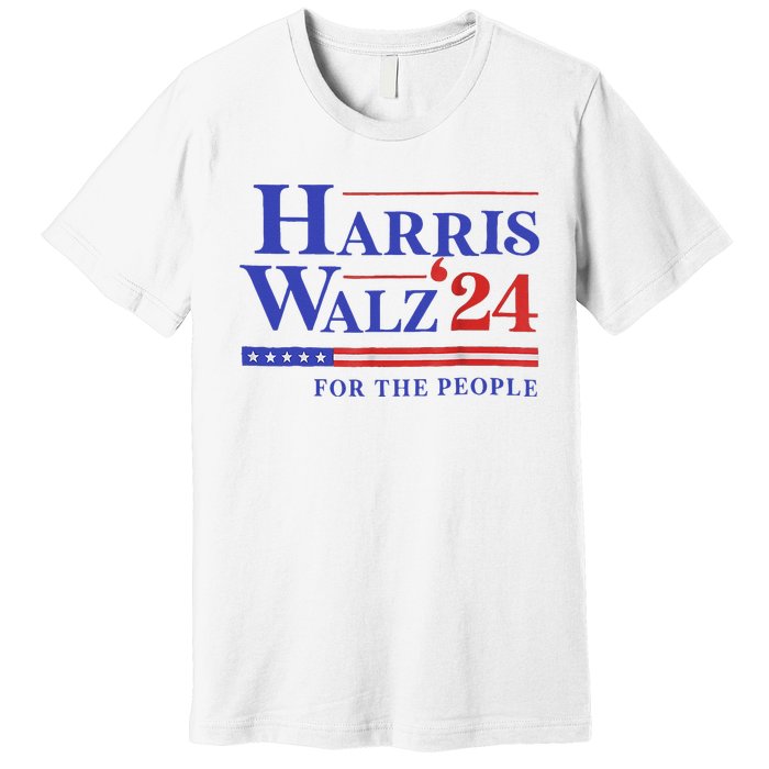 Harris Waltz 2024 For The People Cat Lady Kamala Harris Premium T-Shirt