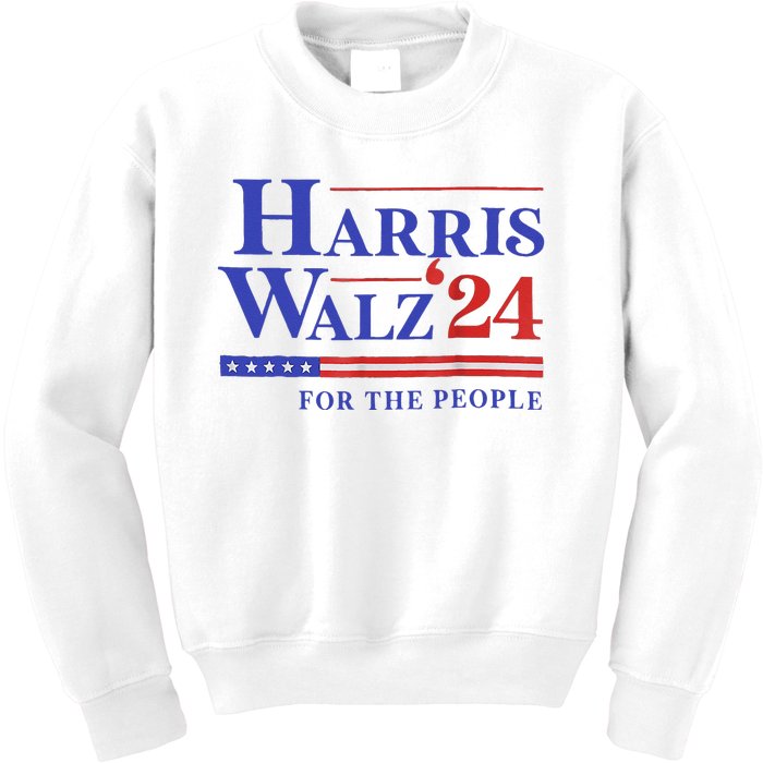 Harris Waltz 2024 For The People Cat Lady Kamala Harris Kids Sweatshirt