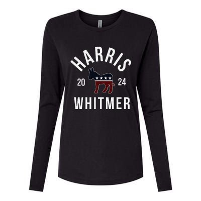 Harris Whitmer 2024 Vote Kamala Harris Gretchen Whitmer 24 Womens Cotton Relaxed Long Sleeve T-Shirt