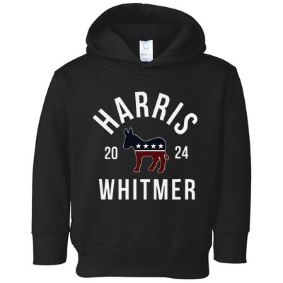 Harris Whitmer 2024 Vote Kamala Harris Gretchen Whitmer 24 Toddler Hoodie