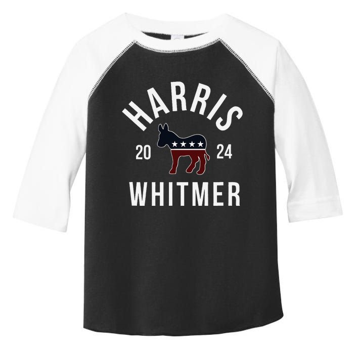 Harris Whitmer 2024 Vote Kamala Harris Gretchen Whitmer 24 Toddler Fine Jersey T-Shirt