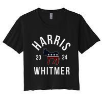 Harris Whitmer 2024 Vote Kamala Harris Gretchen Whitmer 24 Women's Crop Top Tee