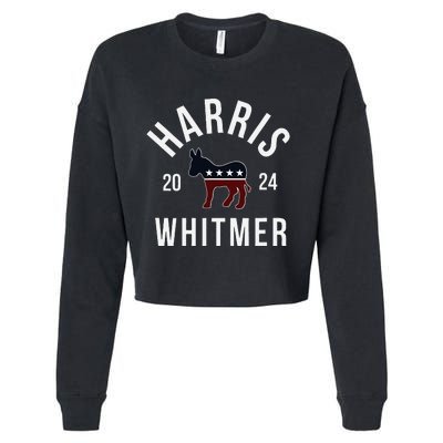 Harris Whitmer 2024 Vote Kamala Harris Gretchen Whitmer 24 Cropped Pullover Crew