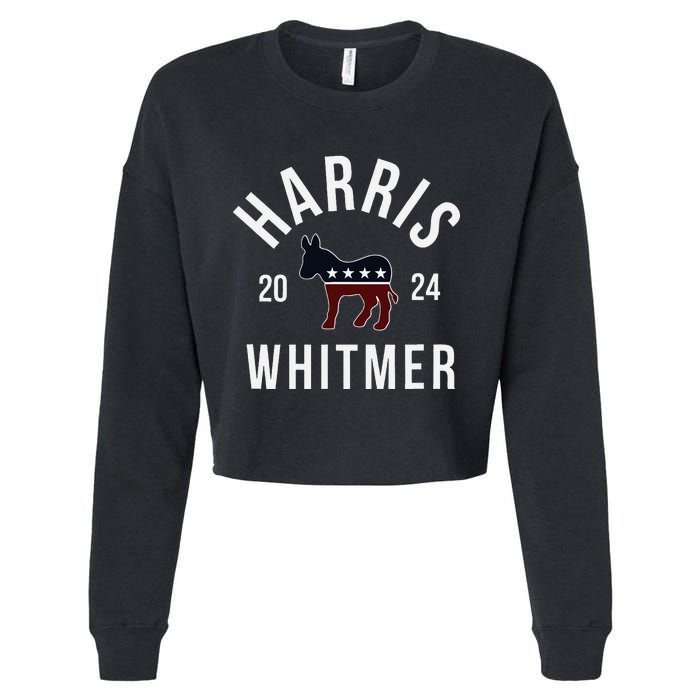 Harris Whitmer 2024 Vote Kamala Harris Gretchen Whitmer 24 Cropped Pullover Crew