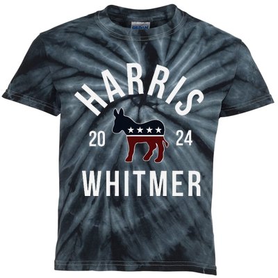 Harris Whitmer 2024 Vote Kamala Harris Gretchen Whitmer 24 Kids Tie-Dye T-Shirt