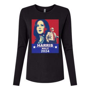 Harris Waltz 2024 Election President Kamala Harris Tim Waltz Womens Cotton Relaxed Long Sleeve T-Shirt