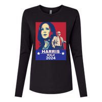 Harris Waltz 2024 Election President Kamala Harris Tim Waltz Womens Cotton Relaxed Long Sleeve T-Shirt