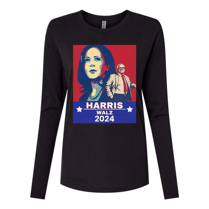 Harris Waltz 2024 Election President Kamala Harris Tim Waltz Womens Cotton Relaxed Long Sleeve T-Shirt