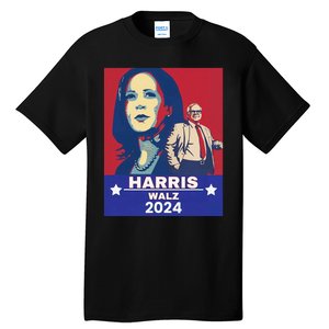 Harris Waltz 2024 Election President Kamala Harris Tim Waltz Tall T-Shirt