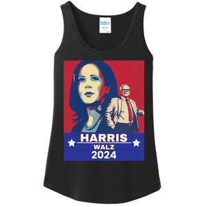 Harris Waltz 2024 Election President Kamala Harris Tim Waltz Ladies Essential Tank