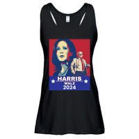 Harris Waltz 2024 Election President Kamala Harris Tim Waltz Ladies Essential Flowy Tank