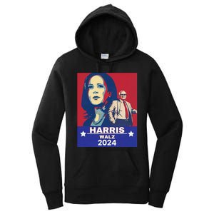 Harris Waltz 2024 Election President Kamala Harris Tim Waltz Women's Pullover Hoodie