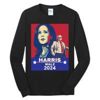 Harris Waltz 2024 Election President Kamala Harris Tim Waltz Tall Long Sleeve T-Shirt