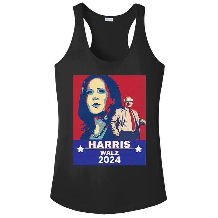 Harris Waltz 2024 Election President Kamala Harris Tim Waltz Ladies PosiCharge Competitor Racerback Tank