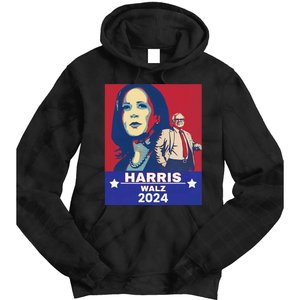 Harris Waltz 2024 Election President Kamala Harris Tim Waltz Tie Dye Hoodie