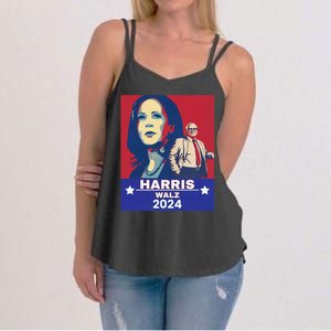 Harris Waltz 2024 Election President Kamala Harris Tim Waltz Women's Strappy Tank