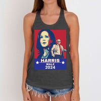 Harris Waltz 2024 Election President Kamala Harris Tim Waltz Women's Knotted Racerback Tank