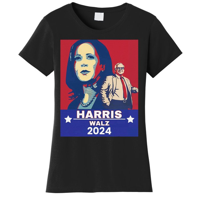 Harris Waltz 2024 Election President Kamala Harris Tim Waltz Women's T-Shirt