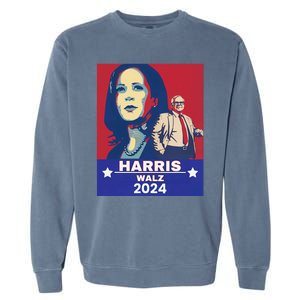 Harris Waltz 2024 Election President Kamala Harris Tim Waltz Garment-Dyed Sweatshirt