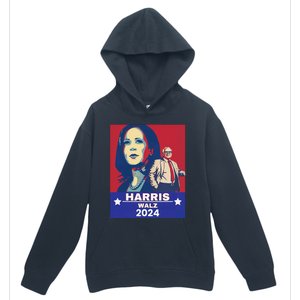 Harris Waltz 2024 Election President Kamala Harris Tim Waltz Urban Pullover Hoodie