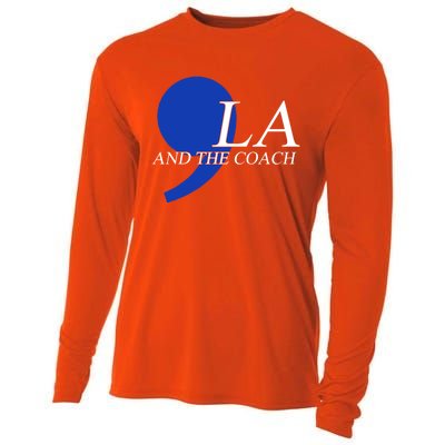 Harris Walz 2024 Comma La And The Coach Gift Cooling Performance Long Sleeve Crew