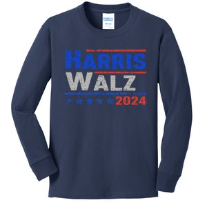 Harris Waltz 2024 Election Kamala Harris Tim Waltz 2024 Kids Long Sleeve Shirt