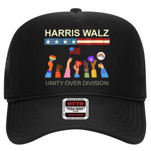 Harris Waltz 2024 Unity Over Division High Crown Mesh Back Trucker Hat