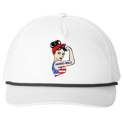 Harris Waltz 2024 Election Kamala Harris Tim Waltz 24 Snapback Five-Panel Rope Hat