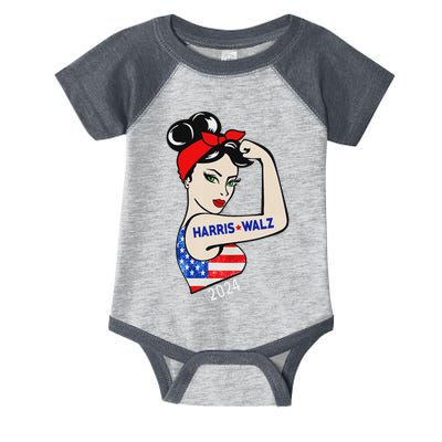 Harris Waltz 2024 Election Kamala Harris Tim Waltz 24 Infant Baby Jersey Bodysuit