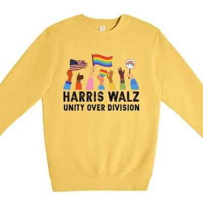 Harris Waltz 2024 Unity Over Division Premium Crewneck Sweatshirt