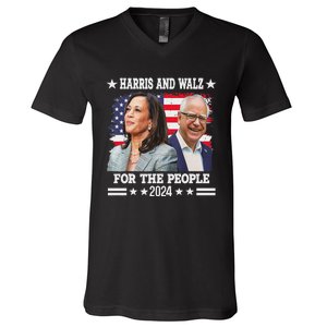 Harris Walz 2024 Election Kamala Harris Tim Waltz V-Neck T-Shirt