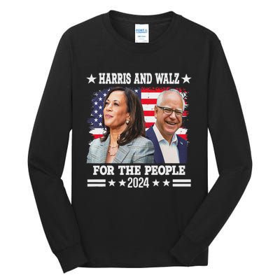 Harris Walz 2024 Election Kamala Harris Tim Waltz Tall Long Sleeve T-Shirt