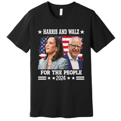 Harris Walz 2024 Election Kamala Harris Tim Waltz Premium T-Shirt