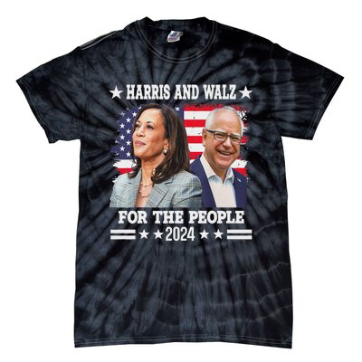 Harris Walz 2024 Election Kamala Harris Tim Waltz Tie-Dye T-Shirt