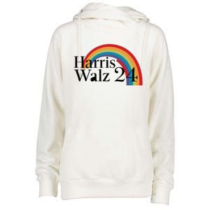 Harris Walz 24 Rainbow Radiance Womens Funnel Neck Pullover Hood