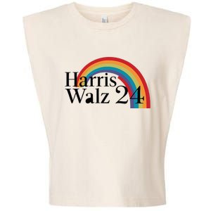 Harris Walz 24 Rainbow Radiance Garment-Dyed Women's Muscle Tee