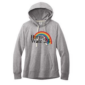 Harris Walz 24 Rainbow Radiance Women's Fleece Hoodie