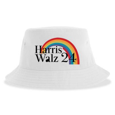 Harris Walz 24 Rainbow Radiance Sustainable Bucket Hat