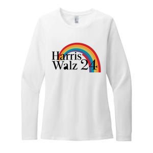 Harris Walz 24 Rainbow Radiance Womens CVC Long Sleeve Shirt