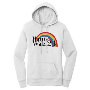 Harris Walz 24 Rainbow Radiance Women's Pullover Hoodie