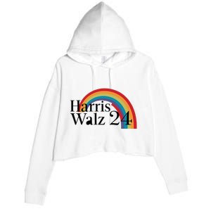 Harris Walz 24 Rainbow Radiance Crop Fleece Hoodie