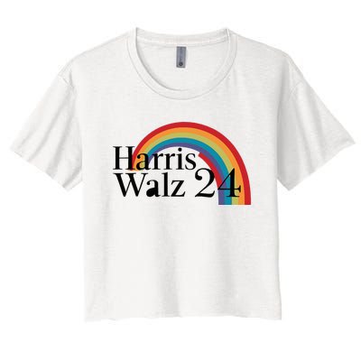 Harris Walz 24 Rainbow Radiance Women's Crop Top Tee