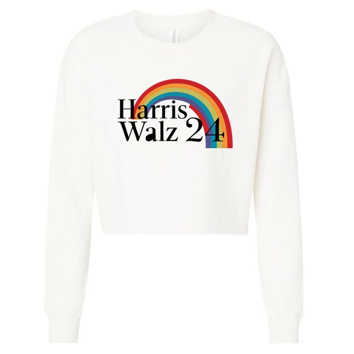 Harris Walz 24 Rainbow Radiance Cropped Pullover Crew