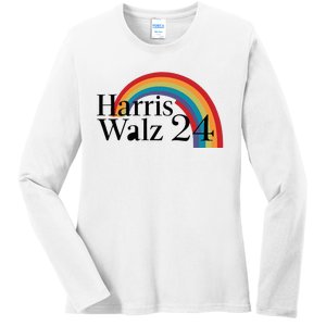 Harris Walz 24 Rainbow Radiance Ladies Long Sleeve Shirt