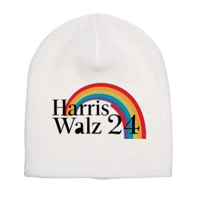 Harris Walz 24 Rainbow Radiance Short Acrylic Beanie