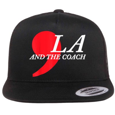 Harris Walz 2024 Comma La And The Coach Flat Bill Trucker Hat